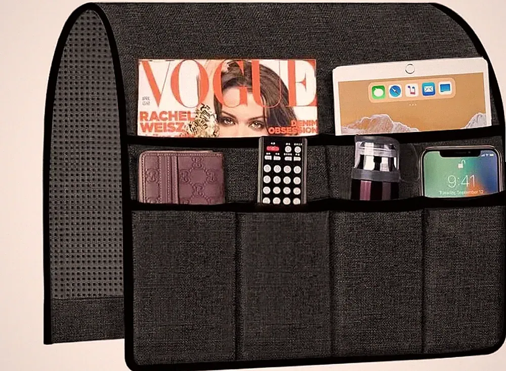 Arm Chair Organizer, Armchair Caddy for Recliner Non-Slip Couch Caddy with 6...