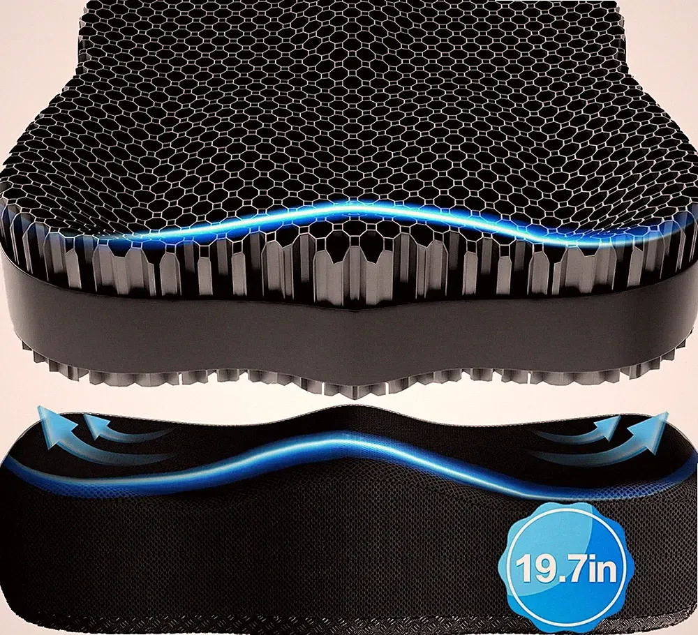 Enlarged Gel Seat Cushion 19in Super Large Thick, Gel Cushion Seat for Pressu...