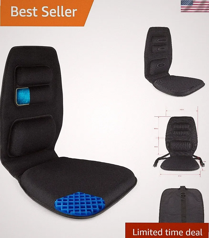 Foldable Seat Cushion & Back Pillow for Pain Relief - Perfect for Travel & Home