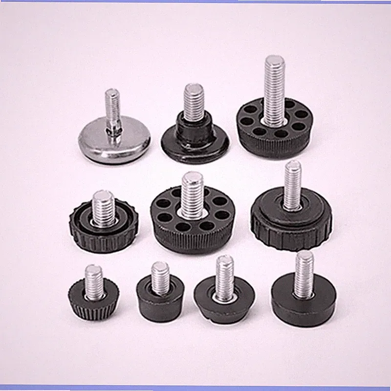 Height Adjustable Chair Leg Feet Furniture Mat Anti-slip Screw-in Base M6/M8/M10