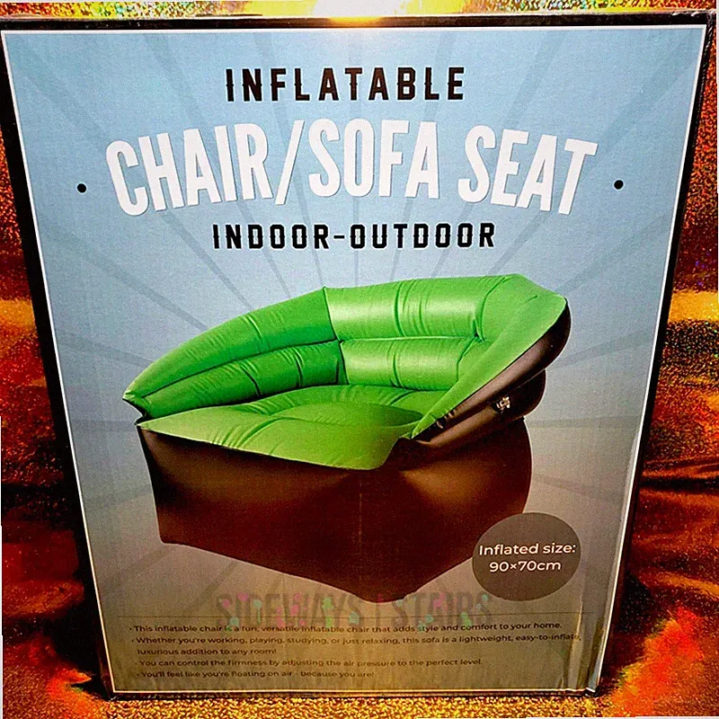 INFLATABLE CHAIR SOFA SEAT gaming chair relax lounger green black indoor outdoor