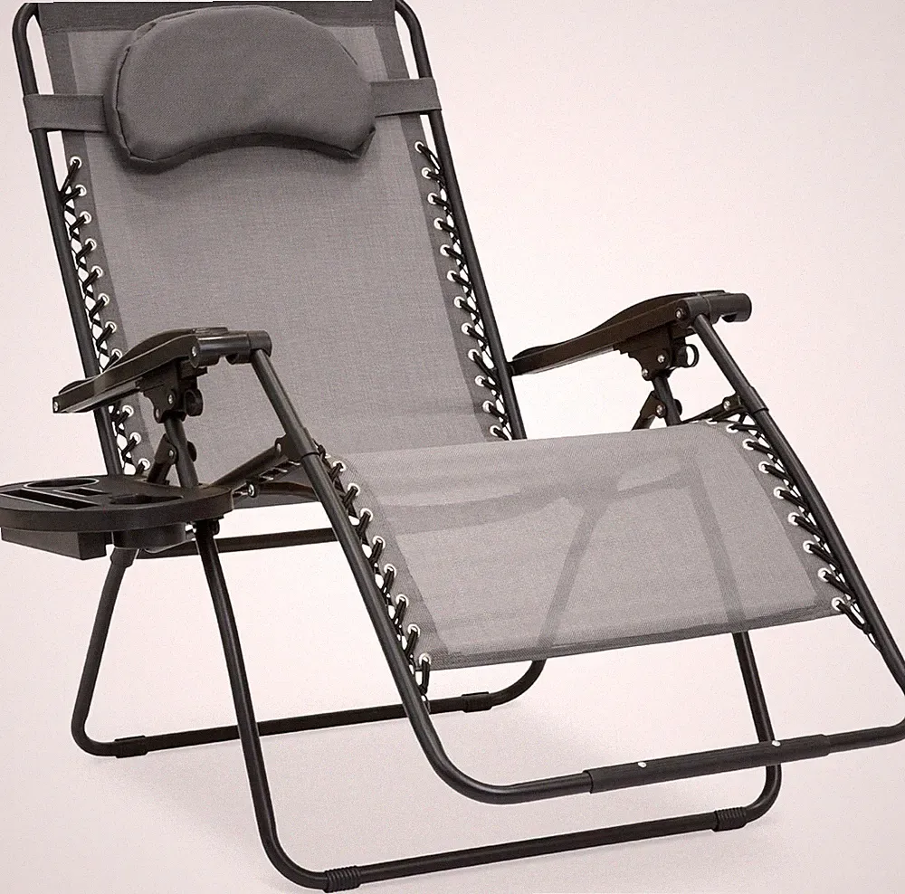 Oversized Zero Gravity Chair, Folding Outdoor Patio Lounge Recliner W/Cup Holder