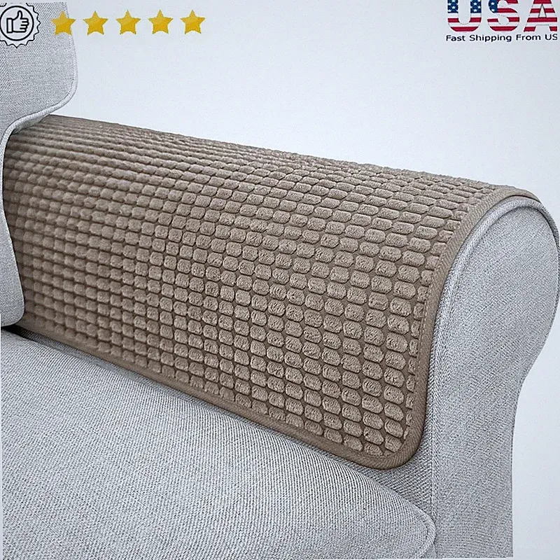 Waterproof Non-Slip Couch Arm Covers Sofa Protectors Pets Stains & Wear New